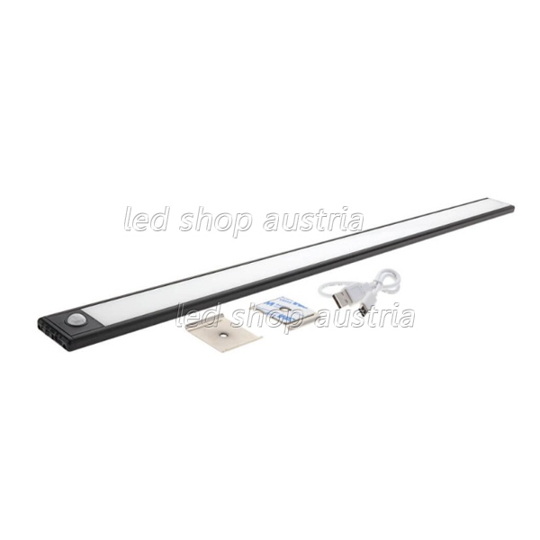 LED Akku- Schrankleuchte 3.5W schwarz mit Bewegungsmelder warmweiß