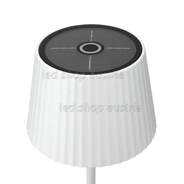 2.5W Solar Akku Tischleuchte wiederaufladbar dimmbar IP54 weiß CCT