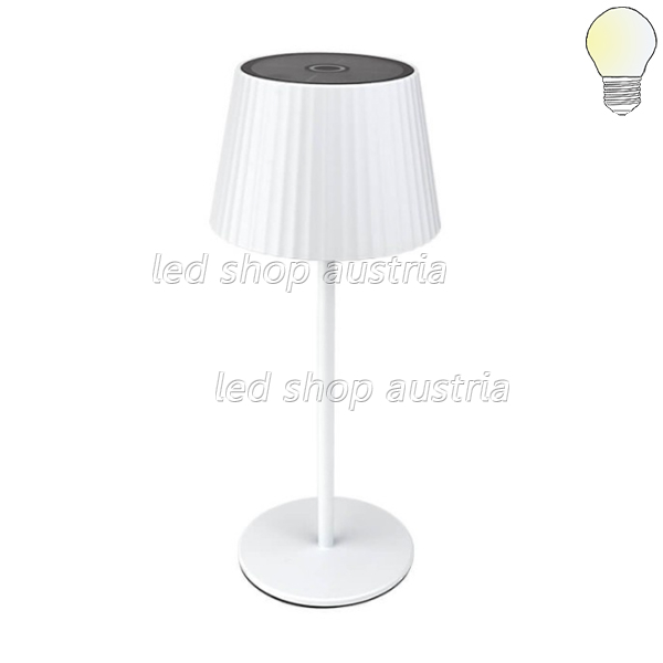 2.5W Solar Akku Tischleuchte wiederaufladbar dimmbar IP54 weiß CCT