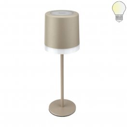 2.5W Akku Tischleuchte wiederaufladbar dimmbar IP54 beige CCT