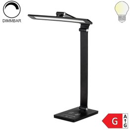 7W LED Tischleuchte CCT mit wireless charging für Smartphones schwarz