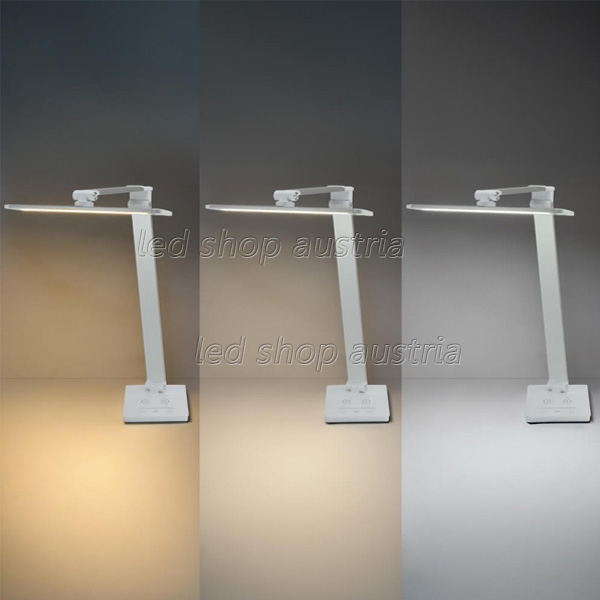 7W LED Tischleuchte CCT mit wireless charging für Smartphones weiß