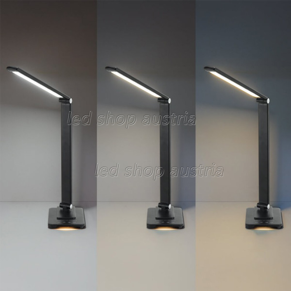 8W LED Tischleuchte mit Akku CCT schwarz
