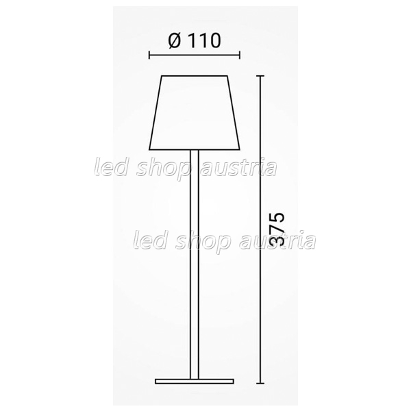 2,5W LED Tischleuchte mit Akku schwarz CCT dimmbar
