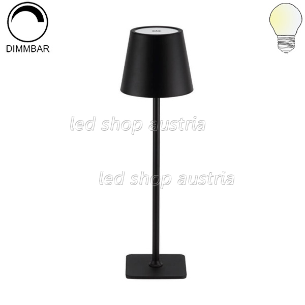 2,5W LED Tischleuchte mit Akku schwarz CCT dimmbar