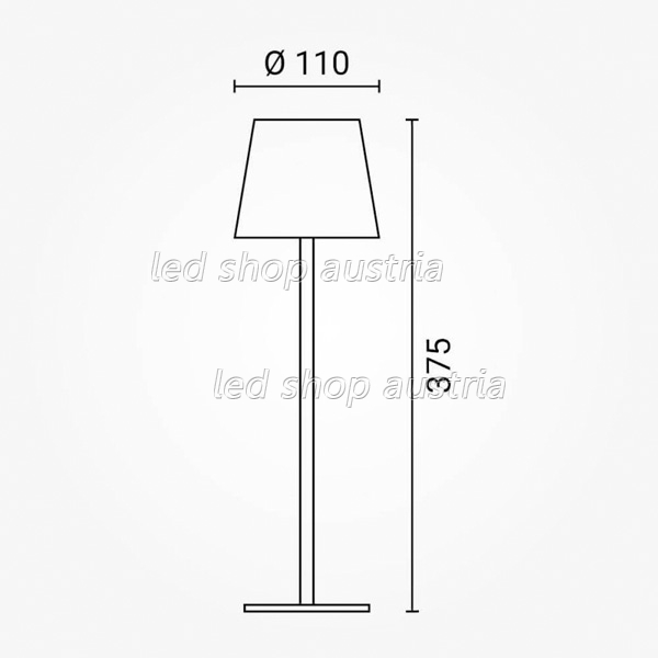 2,5W LED Tischleuchte mit Akku grau CCT dimmbar