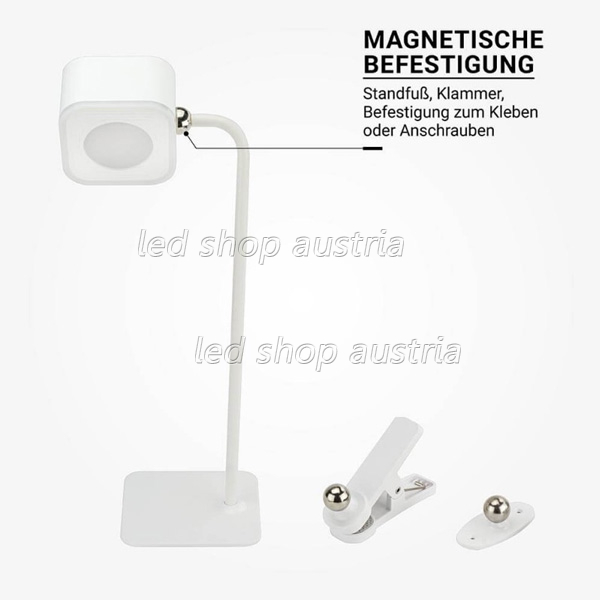 3W LED Tischleuchte mit Akku multifunktional weiß CCT