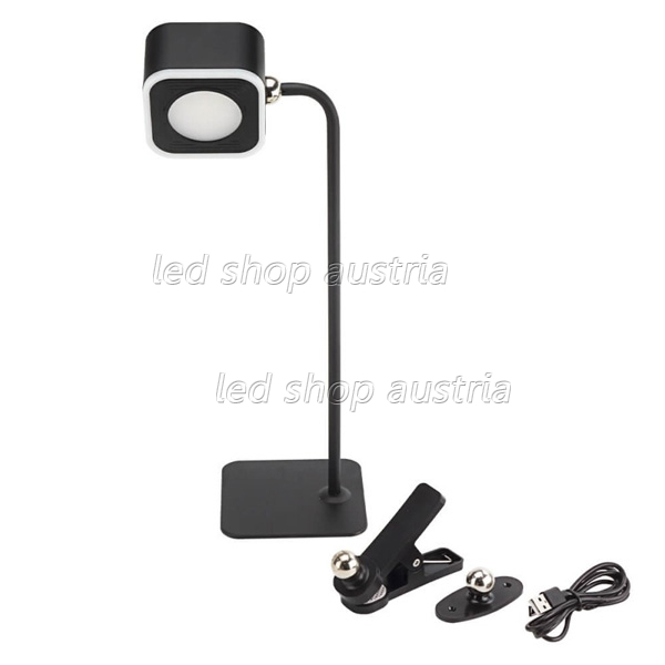 3W LED Tischleuchte mit Akku multifunktional schwarz CCT