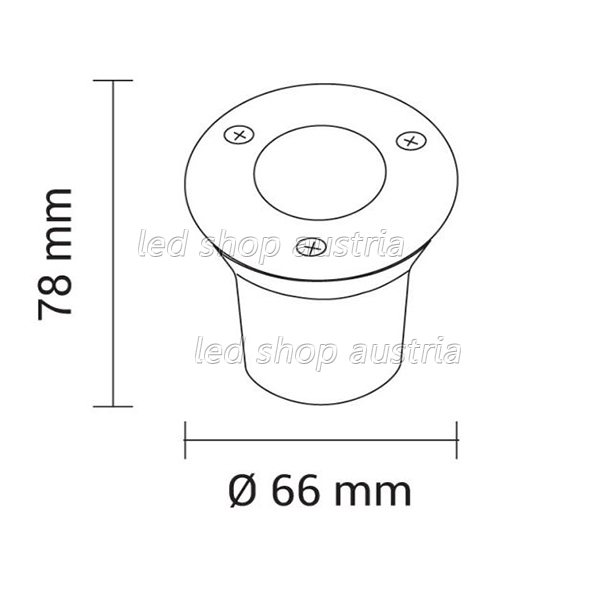 1W LED Bodeneinbauleuchte für Außenmontage 230V IP65 kaltweiß