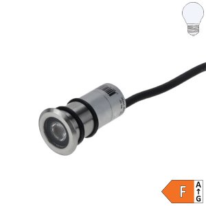 1W LED Bodeneinbauleuchte Inox 24V IP68 kaltweiß