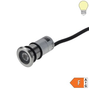 1W LED Bodeneinbauleuchte Inox 24V IP68 warmweiß