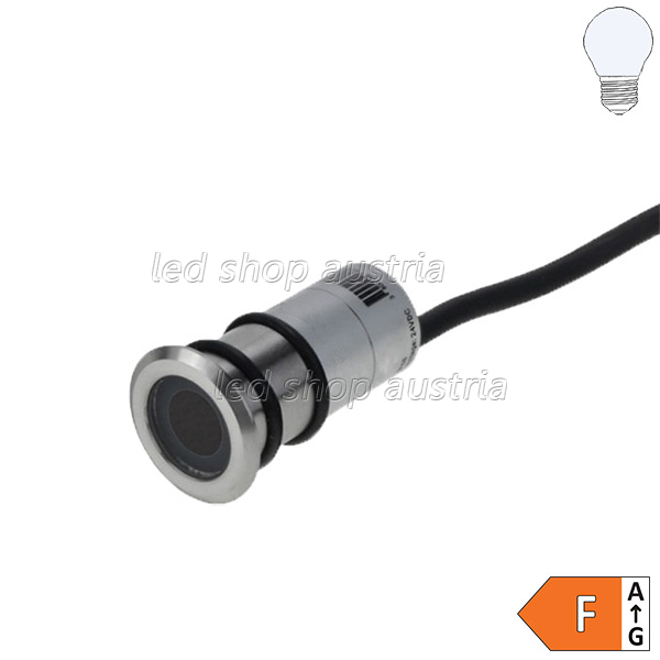 1.3W LED Bodeneinbauleuchte Inox 24V IP68 kaltweiß
