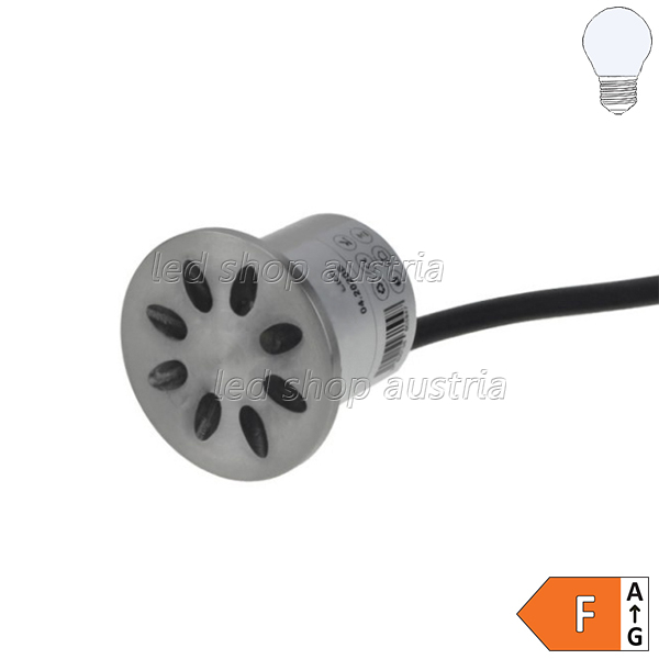 1.3W LED Unterwasser-Wandeinbauleuchte Inox 24V kaltweiß