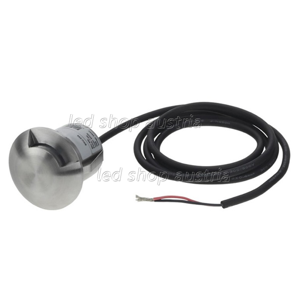 1.3W LED Bodeneinbauleuchte Side-Effekt Inox 24V IP68 warmweiß