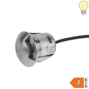 1.3W LED Bodeneinbauleuchte Side-Effekt Inox 24V IP68 warmweiß