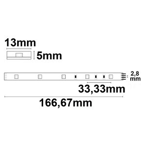 LED Strip RGB 24V IP68 30 LED/m 5m selbstklebend