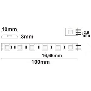 LED RGB Flexband, 24V DC, 14,4W, IP66, 60 LED/m