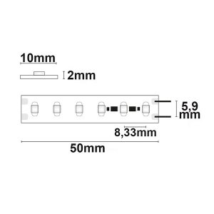 LED Strip Konstantstrom 24V 12W/m 120 LED/m 15m selbstklebend warmweiß