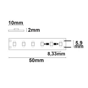 LED Strip Konstantstrom 24V 120 LED/m 5m selbstklebend neutralweiß