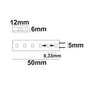 LED Strip Konstantstrom IP68 24V 12W/m 120 LED/m 15m selbstklebend neutralweiß