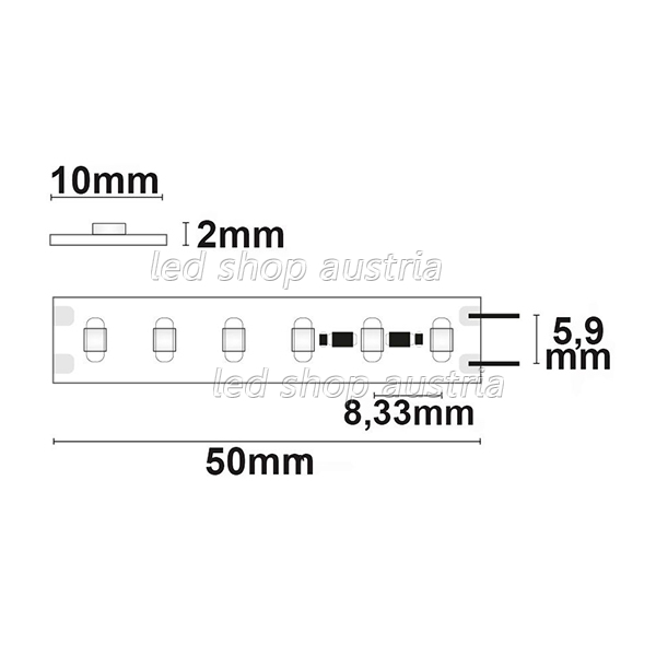 LED Strip Konstantstrom 24V 12W/m 120 LED/m 15m selbstklebend kaltweiß