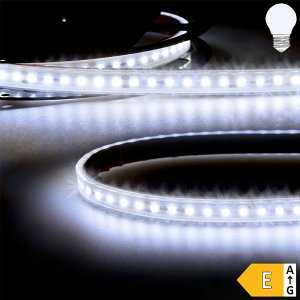 LED Strip Konstantstrom IP68 24V 12W/m 120 LED/m 15m selbstklebend kaltweiß