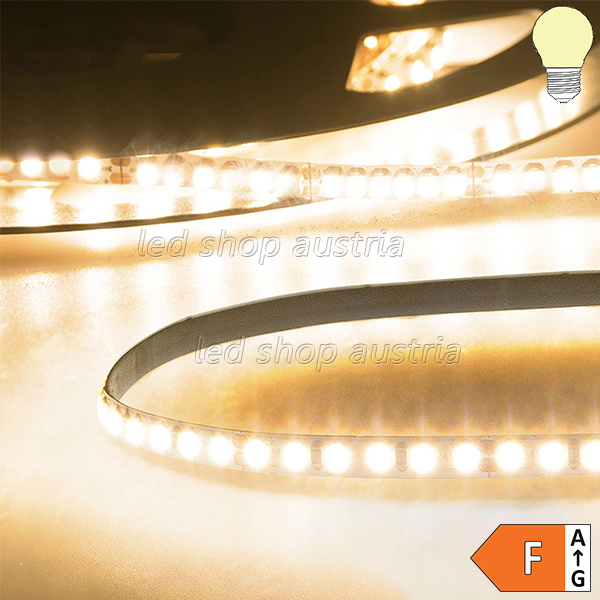 LED Strip Micro 24V 240LED/m 5m Rolle selbstklebend warmweiß