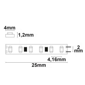 LED Strip Micro 24V 240LED/m 5m Rolle selbstklebend warmweiß