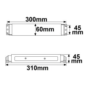 LED PWM-Trafo 24V/DC, 0-200W, 1-10V/Push/DALI dimmbar