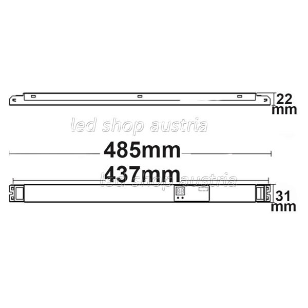 LED PWM-Trafo 24V/DC, 0-75W, 1 Kanal, Push/DALI dimmbar
