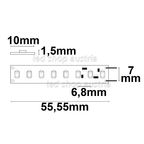 LED Strip Konstantstrom 24V 21W/m 140 LED/m 5m selbstklebend warmweiß
