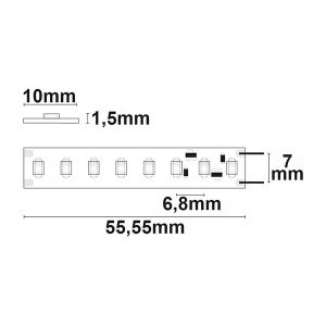 LED Strip Konstantstrom 24V 140 LED/m 5m selbstklebend neutralweiß