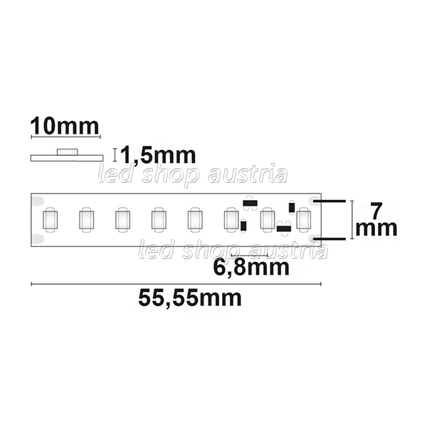 LED Strip Konstantstrom 24V 21W/m 140 LED/m 5m selbstklebend neutralweiß