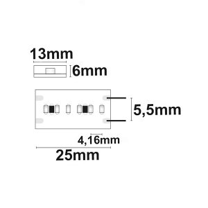 LED Strip 24V IP67 240 LED/m 5m selbstklebend kaltweiß