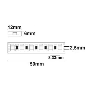 LED Strip RGB 24V IP67 120 LED/m 5m selbstklebend
