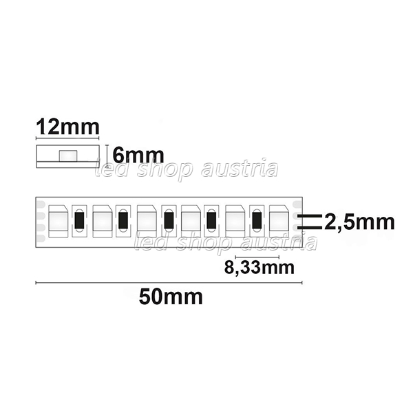 LED Strip RGB 24V IP67 120 LED/m 5m selbstklebend