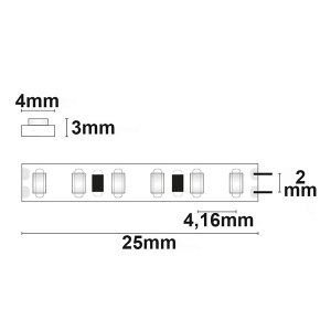 LED Strip Micro 24V 240LED/m 5m Rolle selbstklebend warmweiß