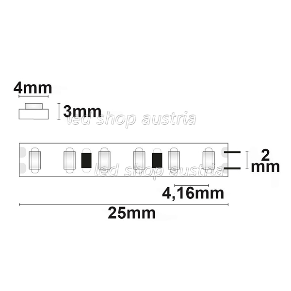 LED Strip Micro 24V 240LED/m 5m Rolle selbstklebend neutralweiß