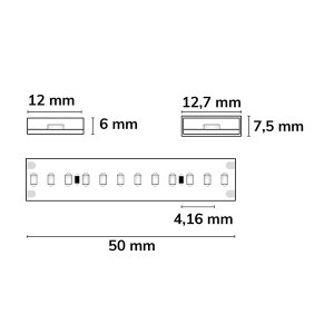 LED Strip Linear 48V IP68 240 LED/m 30m selbstklebend blau