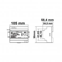 LED Hutschienen Netzteil 150W 48V DC