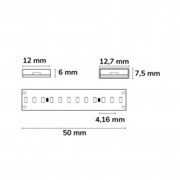 LED Strip Linear 48V IP68 240 LED/m 5m selbstklebend grün
