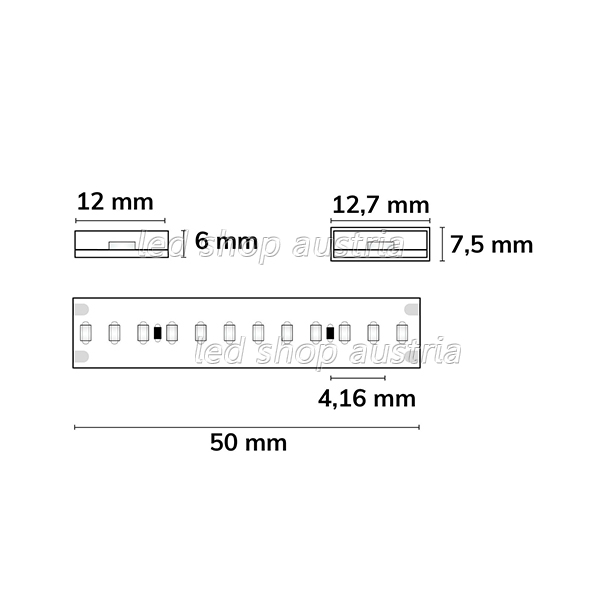 LED Strip Linear 48V IP68 240 LED/m 5m selbstklebend grün