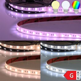 LED Strip RGB+CCT 24V IP68 240 LED/m 5m selbstklebend