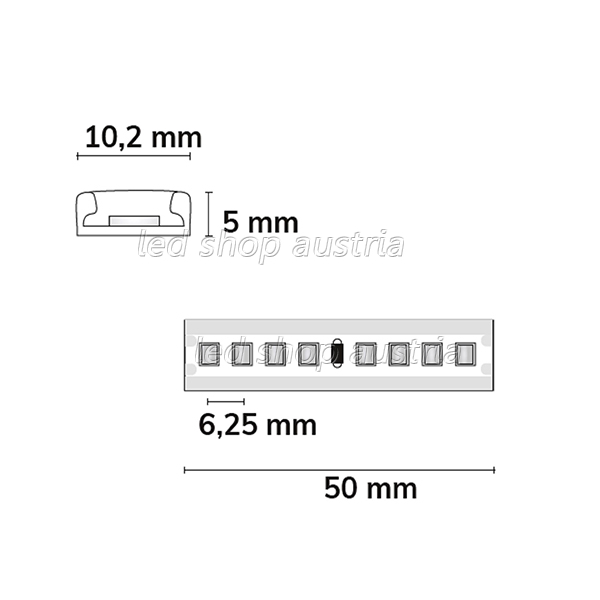 LED Strip 24V IP68 160 LED/m 5m selbstklebend neutralweiß
