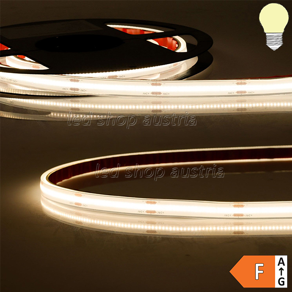 LED COB Strip bis 100°C 24V 480 LED/m 5m selbstklebend warmweiß