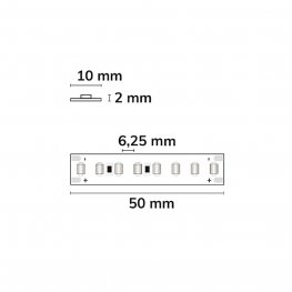 LED Strip Linear 48V IP20 160 LED/m 10m selbstklebend warmweiß 2700K