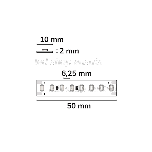 LED Strip Linear 48V IP20 160 LED/m 10m selbstklebend warmweiß 2700K