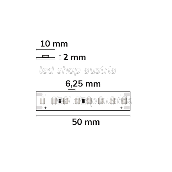 LED Strip Linear 48V IP20 160 LED/m 10m selbstklebend warmweiß 3000K