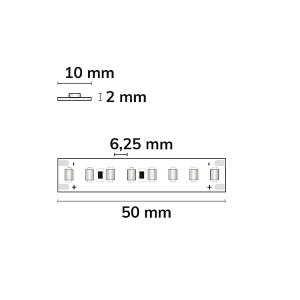 LED Strip Linear 48V IP20 160 LED/m 10m selbstklebend neutralweiß