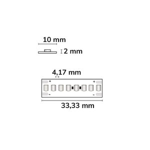 LED Strip Linear 48V IP20 240 LED/m 5m selbstklebend warmweiß 2700K